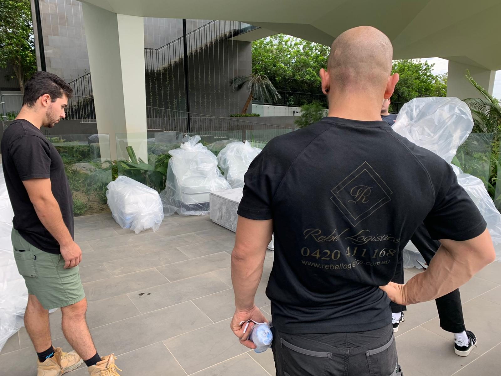 Stone and surfaces: Protected ground before the walk-in, Melbourne